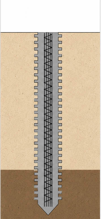 4. Completed Olivier pile