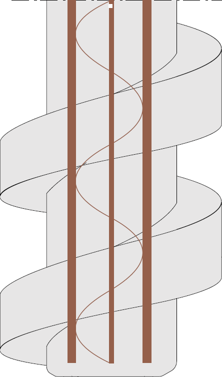 Screw-shaped pile body